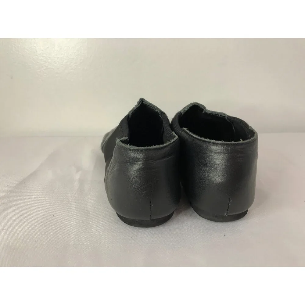 Pre-Owned Dance Jazz Shoes DanzNMotion Youth 5.5M Stretch Leather Pull On Split